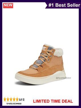 Waterproof Suede Canvas Mid Sneaker Bootie Faux Shearling Felt Tongue Snow Shoe